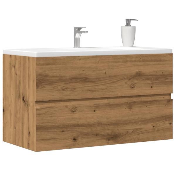 ARDEBO.de - Waschbeckenunterschrank Artisan-Eiche 90x38,5x45 Holzwerkstoff
