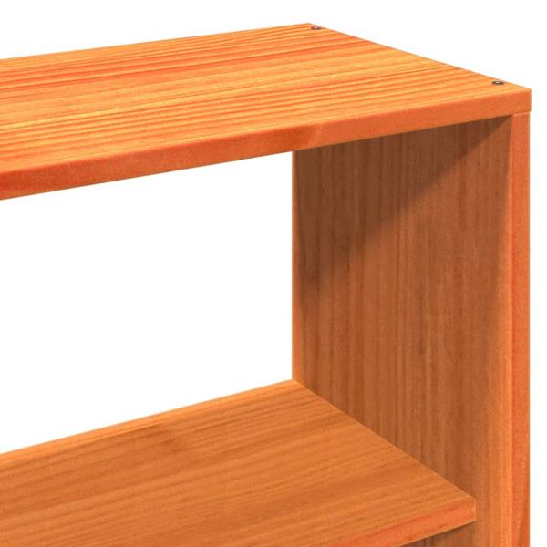 Massivholzbett ohne Matratze Wachsbraun 135x190 cm Kiefernholz