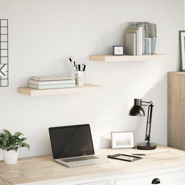 ARDEBO.de - Schweberegale 2 Stk. 60x23,5x4 cm Holzwerkstoff