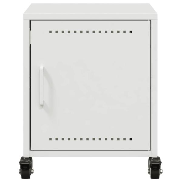 Nachttische 2 Stk. Weiß 36x39x43,5 cm Stahl