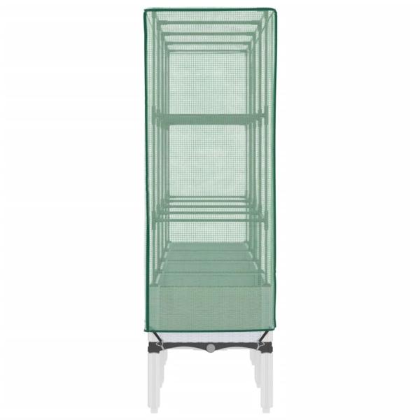 Hochbeet mit Gewächshaus-Aufsatz Rattan-Optik 160x40x140 cm