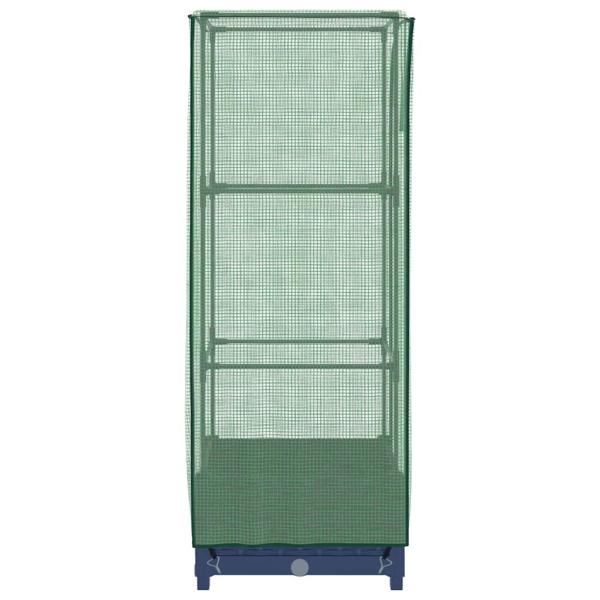 Hochbeet mit Gewächshaus-Aufsatz Rattan-Optik 40x40x123 cm