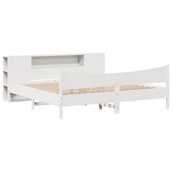 Massivholzbett ohne Matratze Weiß 200x200 cm Kiefernholz