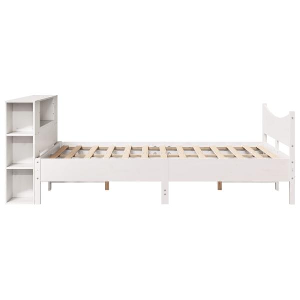 Massivholzbett ohne Matratze Weiß 150x200 cm Kiefernholz