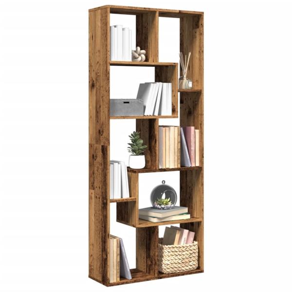 ARDEBO.de - Raumteiler-Bücherregal Altholz-Optik 67x25x161,5 cm