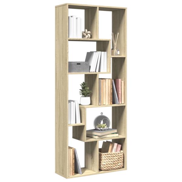 ARDEBO.de - Raumteiler-Bücherregal Sonoma-Eiche 67x25x161,5cm Holzwerkstoff