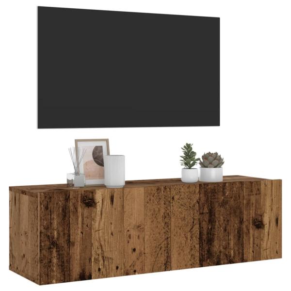 ARDEBO.de - TV-Wandschrank Altholz-Optik 100x30x30 cm Holzwerkstoff