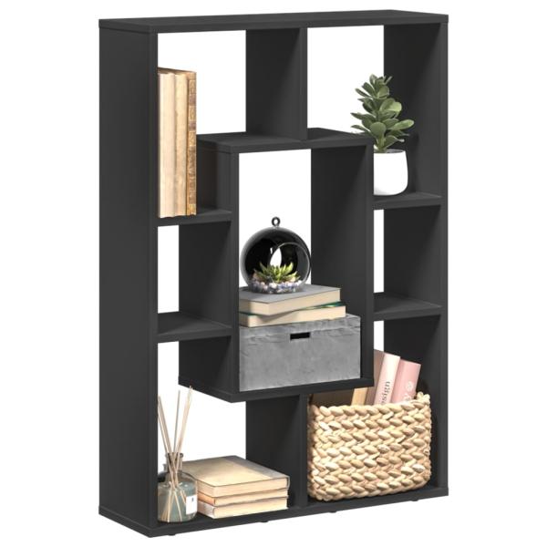 ARDEBO.de - Bücherregal Schwarz 63x20x90 cm Holzwerkstoff