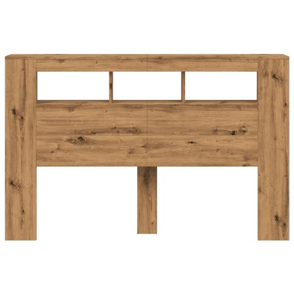 LED-Kopfteil Artisan-Eiche 160x18,5x103,5 cm Holzwerkstoff