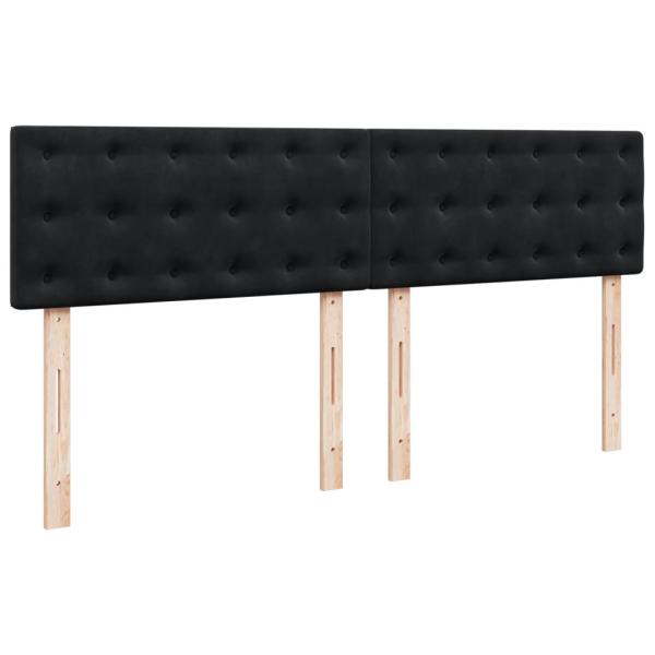 ARDEBO.de - Boxspringbett mit Matratze Schwarz 200x200 cm Samt