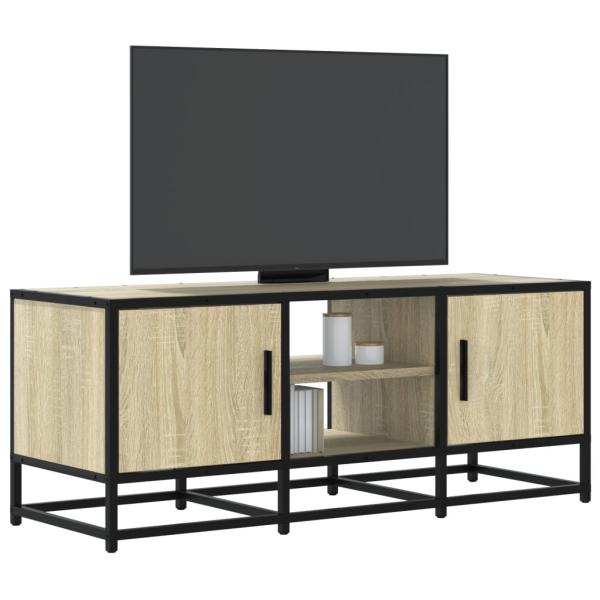 ARDEBO.de - TV-Schrank Sonoma-Eiche 100x35x50 cm Holzwerkstoff und Metall