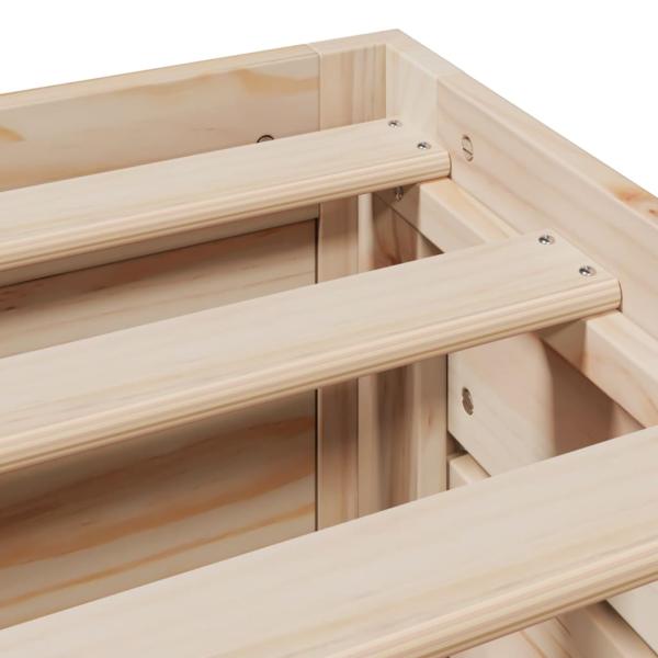 Massivholzbett ohne Matratze mit Schubladen 135x190 cm