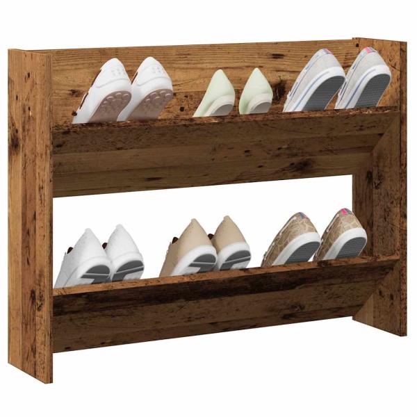 ARDEBO.de - Wand-Schuhregal Altholz-Optik 80x18x60 cm Holzwerkstoff