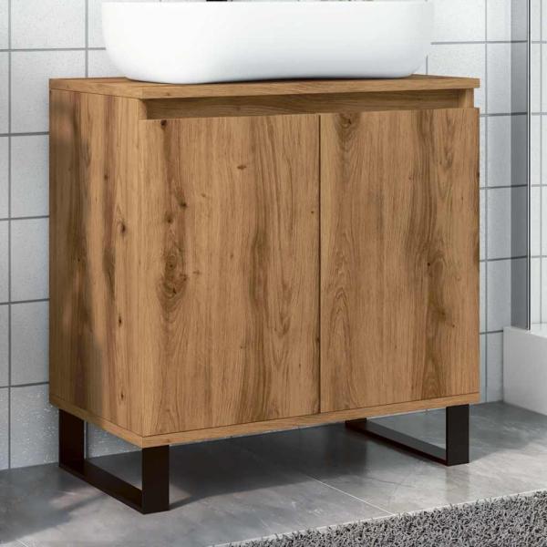 ARDEBO.de - Badschrank Artisan-Eiche 58x33x60 cm Holzwerkstoff