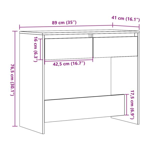 Konsolentisch Altholz-Optik 89x41x76,5 cm Holzwerkstoff
