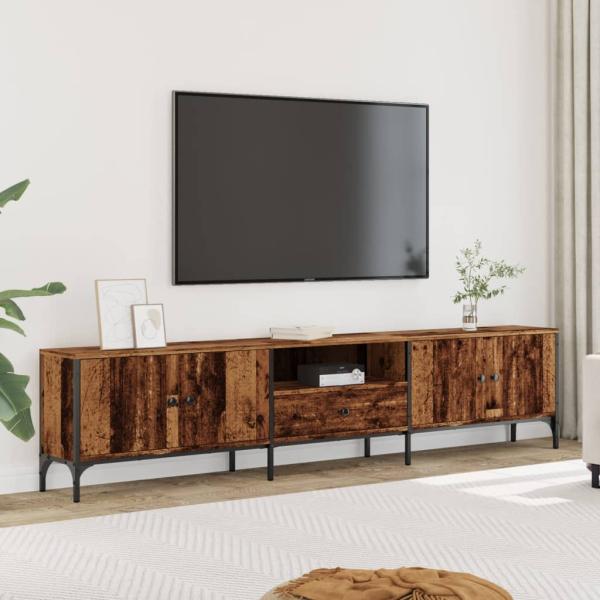 ARDEBO.de - TV-Schrank mit Schublade Altholz-Optik 200x25x44 cm