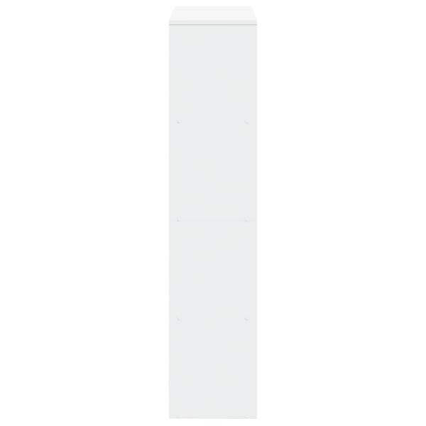 Raumteiler-Bücherregal 4 Stufen Weiß 131,5x29x131,5 cm