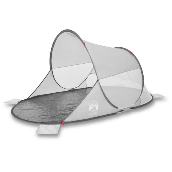 Strandzelt 2 Personen Grau Pop-Up Wasserdicht