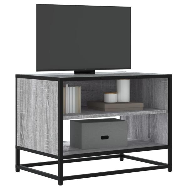ARDEBO.de - TV-Schrank Grau Sonoma 61x40x46 cm Holzwerkstoff und Metall