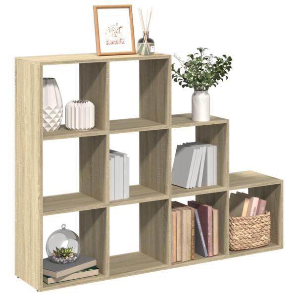 ARDEBO.de - Raumteiler-Bücherregal 3 Stufen Sonoma-Eiche 137,5x29x103,5 cm