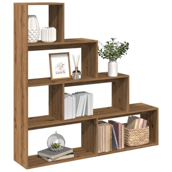 ARDEBO.de - Raumteiler-Bücherregal 4 Stufen Artisan-Eiche 143,5x29x143,5 cm