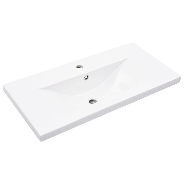 Waschbeckenunterschrank mit Einbaubecken Betongrau