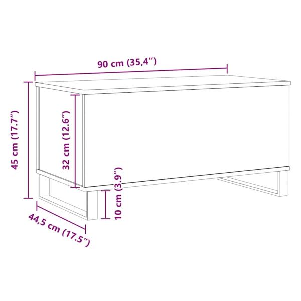 Couchtisch Artisan-Eiche 90x44,5x45 cm Holzwerkstoff