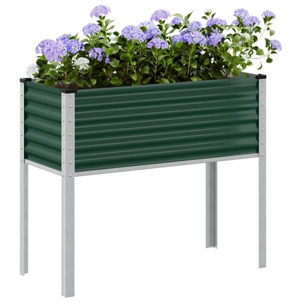 ARDEBO.de - Pflanzkübel Grün 100x41x90 cm Stahl