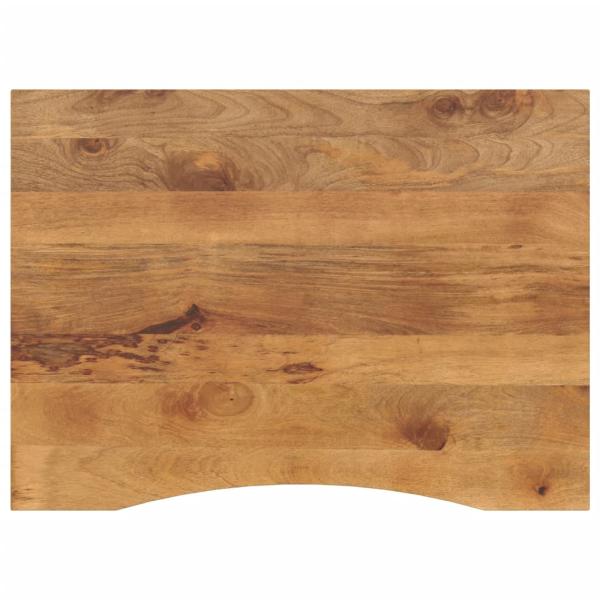ARDEBO.de - Schreibtischplatte mit Aussparung 100x80x2,5cm Massivholz Mango