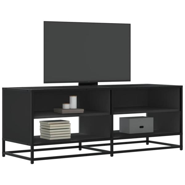 ARDEBO.de - TV-Schrank Schwarz 120,5x40x46 cm Holzwerkstoff und Metall