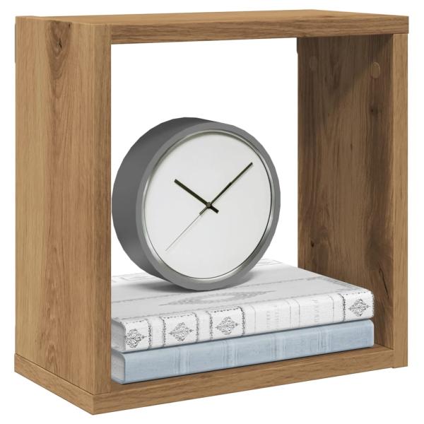 ARDEBO.de - Würfel-Wandregale 4 Stk. Artisan-Eiche 30x15x30 Holzwerkstoff