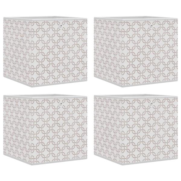Faltboxen 4 Stk. Creme 32x32x32 cm Vlies