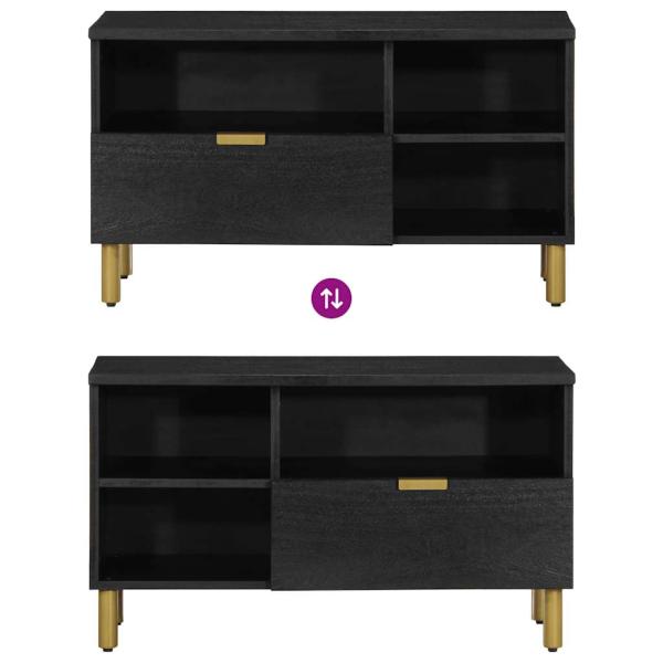 TV-Schrank Schwarz 80x33x46 cm Holzwerkstoff