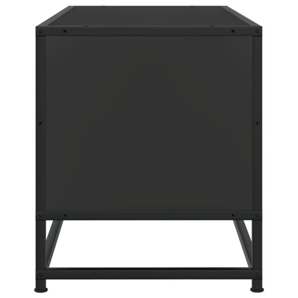 TV-Schrank Schwarz 80x34,5x40 cm Holzwerkstoff und Metall