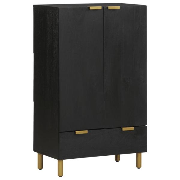 ARDEBO.de - Highboard Schwarz 60x33x100 cm Holzwerkstoff
