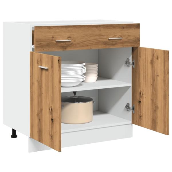 ARDEBO.de - Schubunterschrank Artisan-Eiche 80x46x81,5 cm Holzwerkstoff