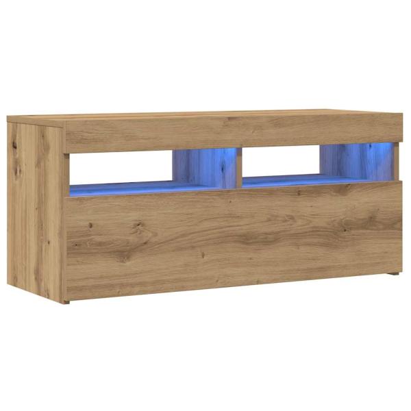 TV-Schrank mit LED-Leuchten Artisan-Eiche 90x35x40 cm