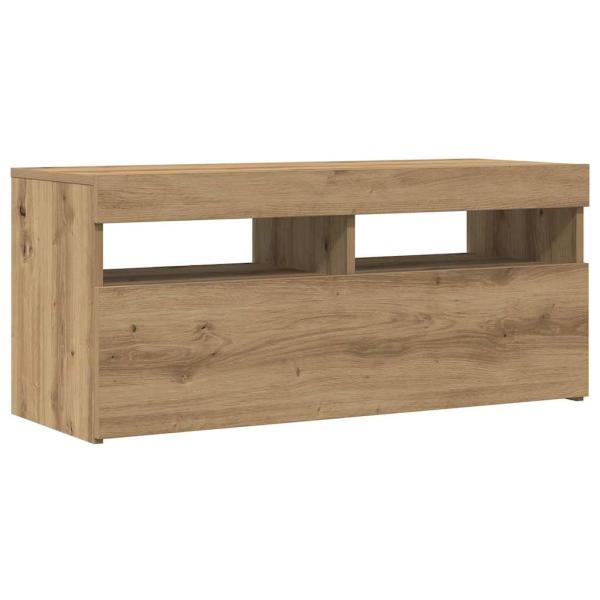 TV-Schrank mit LED-Leuchten Artisan-Eiche 90x35x40 cm