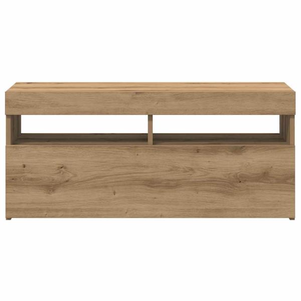 TV-Schrank mit LED-Leuchten Artisan-Eiche 90x35x40 cm