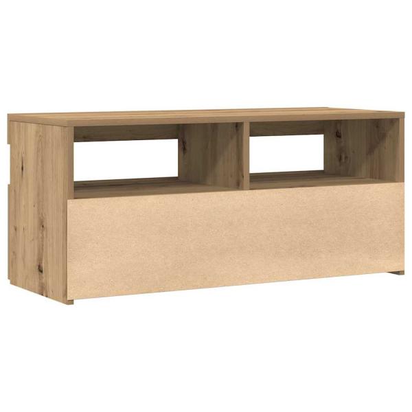 TV-Schrank mit LED-Leuchten Artisan-Eiche 90x35x40 cm