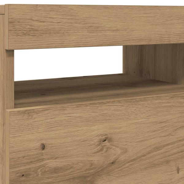 TV-Schrank mit LED-Leuchten Artisan-Eiche 90x35x40 cm