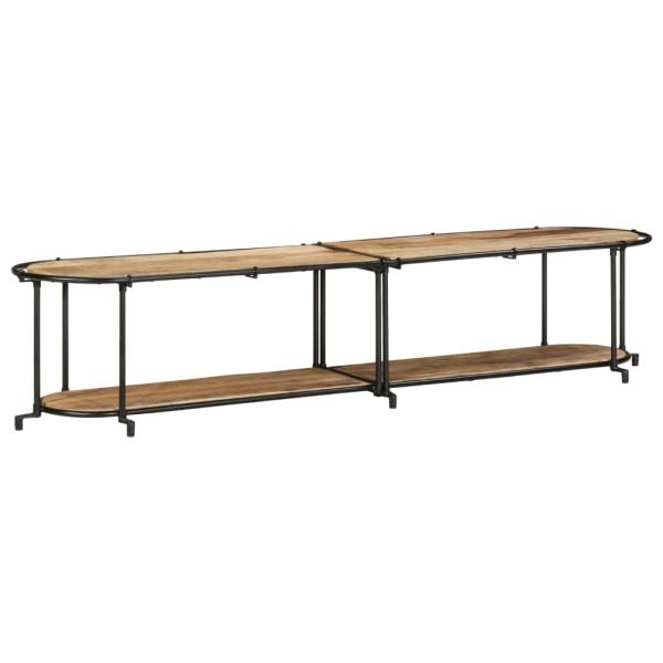 ARDEBO.de - TV-Regal 200x42x40 cm Raues Mangoholz