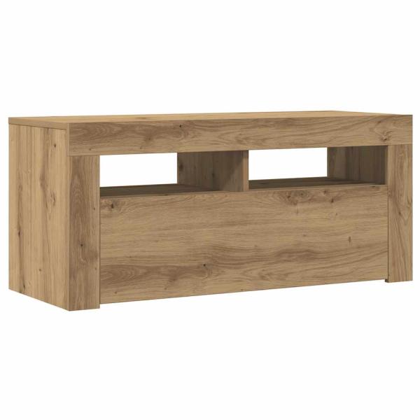 TV-Schrank mit LED-Leuchten Artisan-Eiche 90x35x40 cm