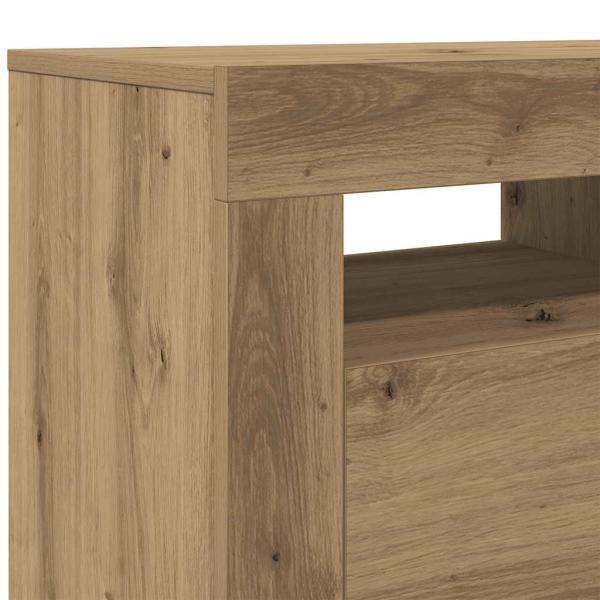 TV-Schrank mit LED-Leuchten Artisan-Eiche 90x35x40 cm