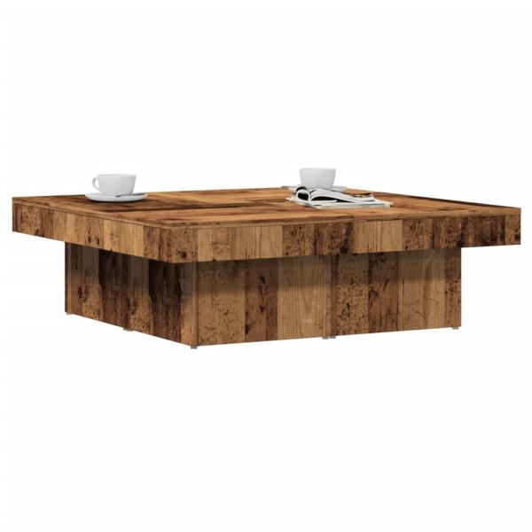 ARDEBO.de - Couchtisch Altholz-Optik 90x90x28 cm Holzwerkstoff