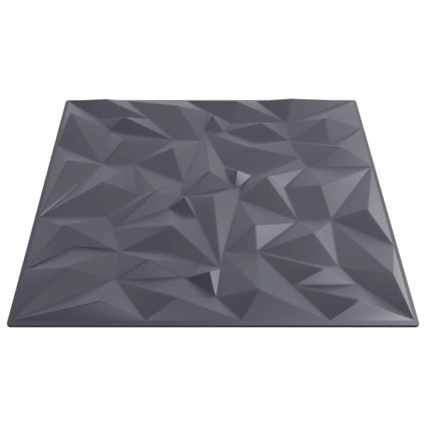 Wandpaneele 48 Stk. Grau 50x50 cm XPS 12 m² Amethyst