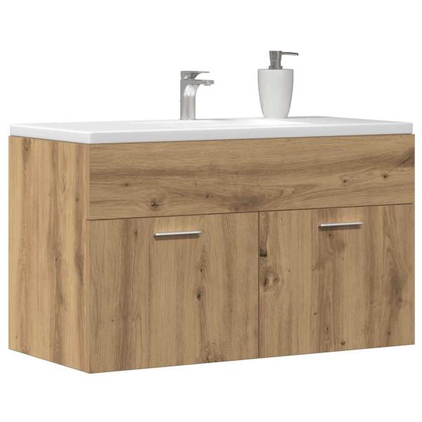Waschbeckenunterschrank Artisan-Eiche 80x38,5x46 Holzwerkstoff