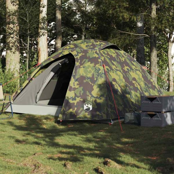 ARDEBO.de - Kuppelzelt 4 Personen Camouflage Wasserdicht