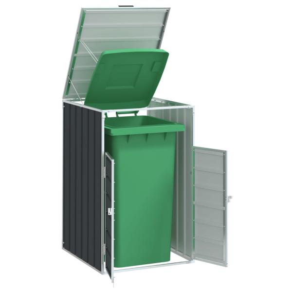 ARDEBO.de - Mülltonnenbox für 1 Tonne Anthrazit 72x81x115 cm Stahl