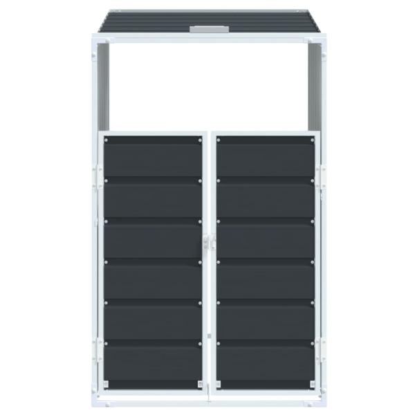 Mülltonnenbox für 1 Tonne Anthrazit 72x81x115 cm Stahl